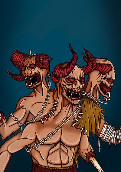 3 Head Satan